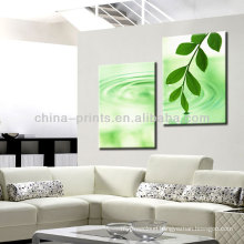 2015 New Design Green Leaf Canvas Oil Painting